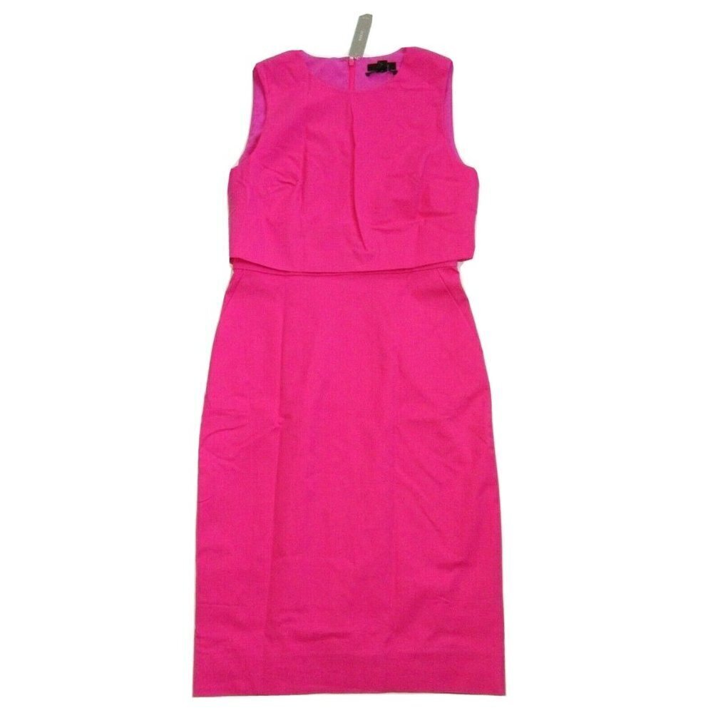NWT J.Crew Sleeveless Going-places in Soft Fuchsia Bi-stretch Cotton Dress 4